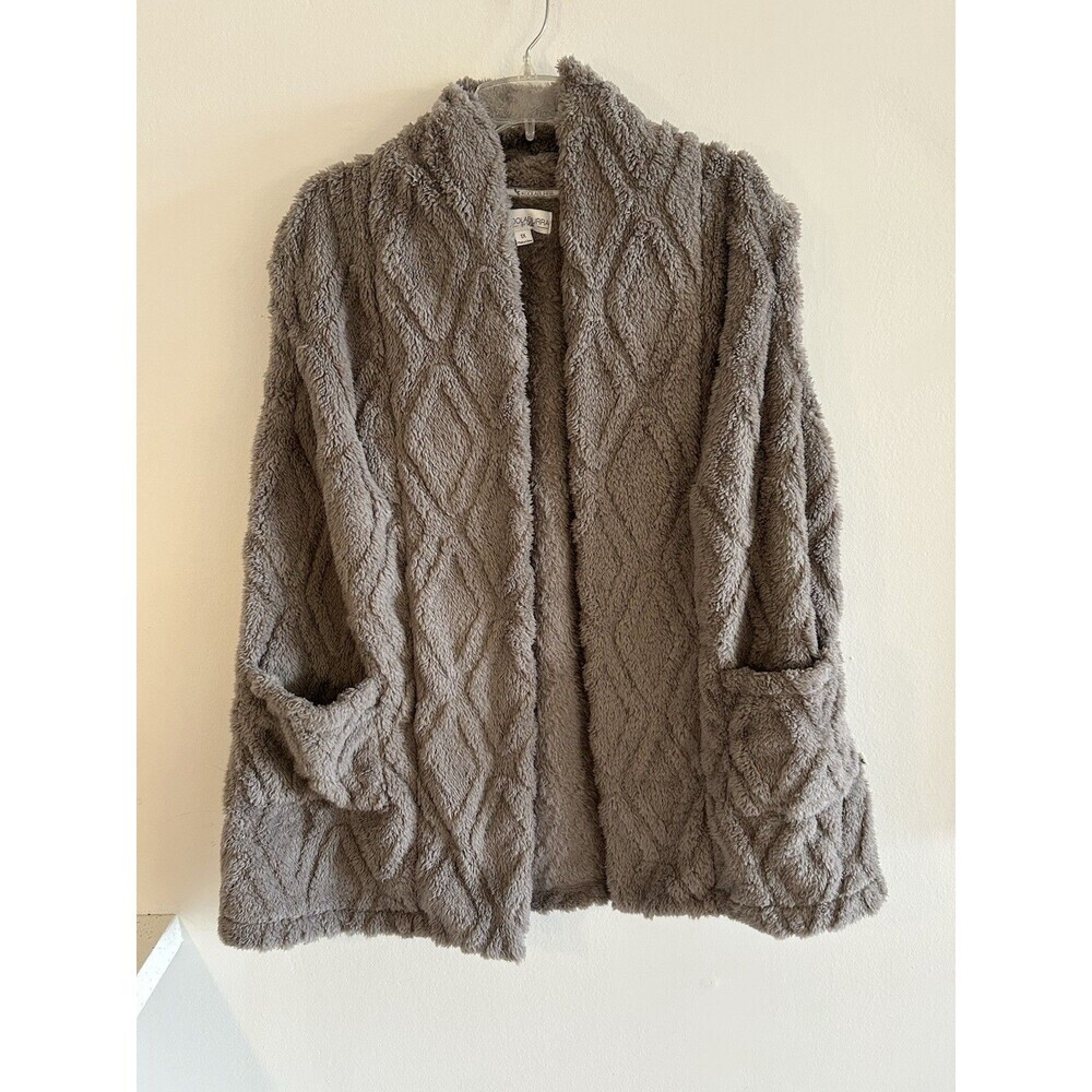 Koolaburra by UGG Gray Size 1X Cozy Sherpa Fleece Open Front Pockets Vest
